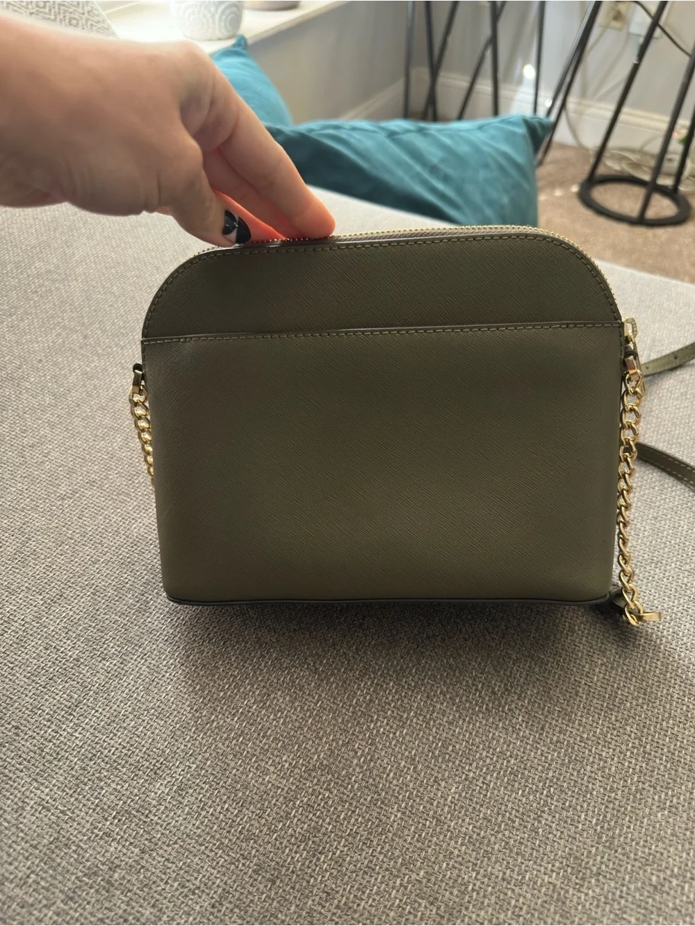 Michael Kors Olive Crossbody with Gold Hardware